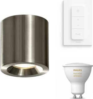 Acb iluminacion Vanduo opbouwspot - LED -  zilver - 1 lichtpunt - Incl. Philips Hue White Ambiance Gu10 & dimmer