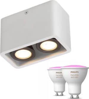 Artedelight Moni opbouwspot - Wit - 2 lichtpunten - Incl. Philips Hue White & Color Ambiance Gu10