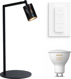 Masterlight Bounce tafellamp - LED - zwart multicolor - 1 lichtpunt - Incl. Philips Hue White Ambiance Gu10 & dimmer