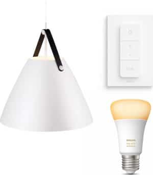 Nordlux Strap 48 hanglamp - LED -  wit - 1 lichtpunt - Incl. Philips Hue White Ambiance E27 & dimmer