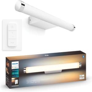 Philips Hue Adore Badkamer Wandlamp - White Ambiance - Geïntegreerd LED - Wit - 13W - Bluetooth - incl. Dimmer Switch