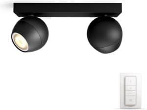 Philips Hue Buckram opbouwspot - White Ambiance - 2-lichts - zwart