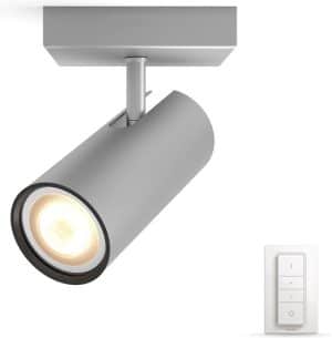 Philips Hue Buratto Opbouwspot - White Ambiance - GU10 - Aluminium - 5W - Bluetooth - incl. Dimmer Switch