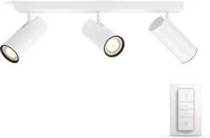 Philips Hue Buratto Opbouwspot - White Ambiance - GU10 - Wit - 3 x 5W - Bluetooth - incl. Dimmer Switch