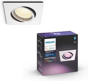 Philips Hue Centura Inbouwspot - White and Color Ambiance - GU10 - Wit - 6W - Vierkant - Bluetooth