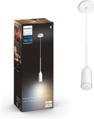 Philips Hue Devote hanglamp - White Ambiance - Wit  - Bluetooth - incl. 1 dimmer switch
