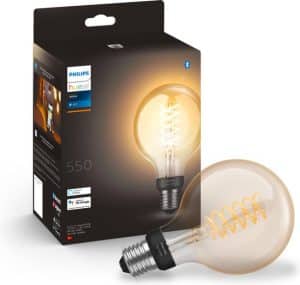 Philips Hue Filament Lichtbron E27 Globe - White - Ø 9