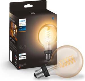 Philips Hue Filament Lichtbron E27 Globe - White - Ø 9