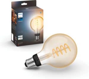 Philips Hue Filament Lichtbron E27 Globelamp G93 - warm tot koelwit licht - klein - 1-pack - Bluetooth