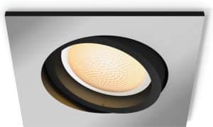 Philips Hue Milliskin recessed Inbouwspot uitbreiding - White Ambiance - GU10 - Metaal - 5W - Vierkant - Bluetooth