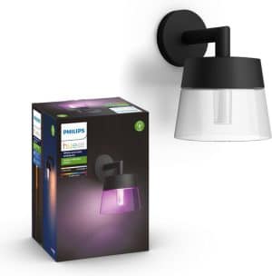 Philips Hue Outdoor Attract Wandlamp - White and Color Ambiance - Gëintegreerd LED - Zwart - 8W - IP44