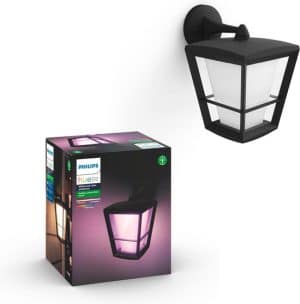 Philips Hue Outdoor Econic Downlight Wandlamp - White and Color Ambiance - Gëintegreerd LED - Zwart - 15W - IP44