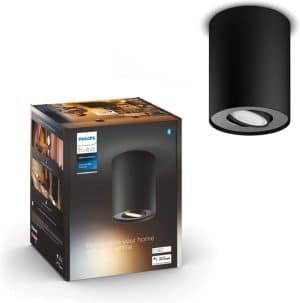 Philips Hue Pillar Opbouwspot uitbreiding - White Ambiance - GU10 - Zwart - 5W - Bluetooth