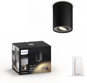 Philips Hue Pillar opbouwspot - White Ambiance - 1-lichts - zwart