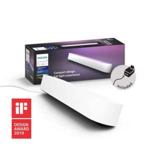 Philips Hue Play Lichtbalk Tafellamp basis - White and Color Ambiance - Gëintegreerd LED - Wit - 42W