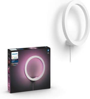 Philips Hue Sana Wandlamp - White and Color Ambiance - Gëintegreerd LED - Wit - 20W- Bluetooth