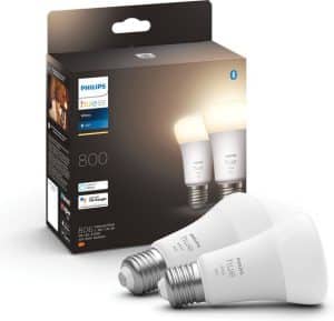 Philips Hue Slimme Lichtbron E27 Duopack - White - 9W - Bluetooth - 2 Stuks