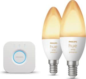 Philips Hue Starterspakket - White Ambiance - Kaarslamp E14 - 2 lampen - 1 bridge