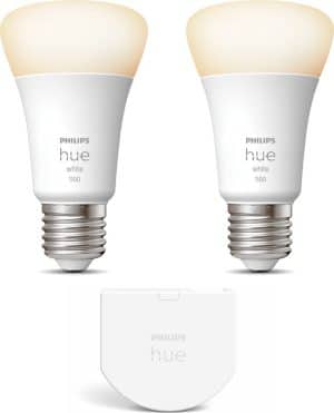 Philips Hue Uitbreidingspakket - White - E27 - 2 lampen - Wall switch