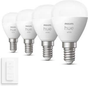 Philips Hue Uitbreidingspakket - White - Kogellamp E14 - 4 lampen inclusief dimmer switch