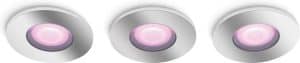 Philips Hue Xamento inbouwspot - White and Colour Ambiance - GU10 - Zilver - IP44 - 3 spot - Bluetooth