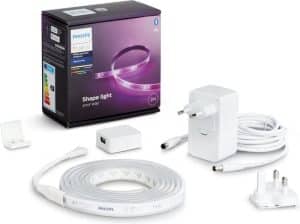 Philips Hue lightstrip Plus Basisset - 2 Meter - Verlengbaar - Duurzame LED Verlichting - Wit en Gekleurd Licht - Dimbaar - Verbind met Bluetooth