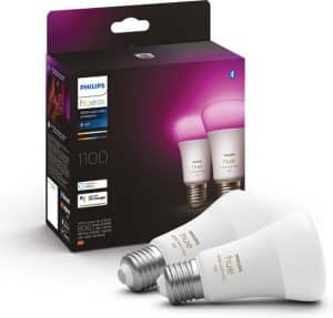 Philips Hue standaardlamp E27 Lichtbron - White and Color Ambiance - 2-pack -1100lm - Bluetooth