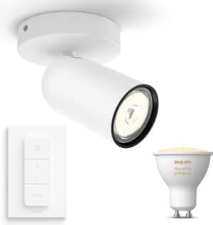 Philips MyLiving PONGEE Opbouwspot - Wit - 1 lichtpunt - Incl. Philips Hue White Ambiance Gu10 & dimmer